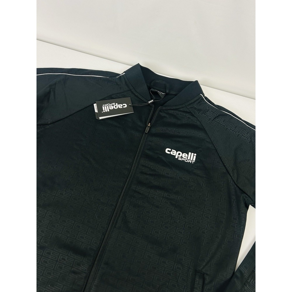 Capelli Sport Jacket Full Zip Black Mens XL CS-Dry Activewear Soccer Track Coat